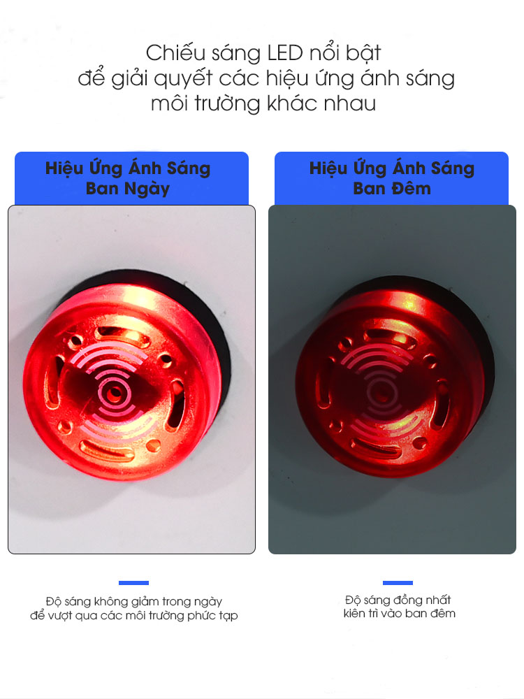 Đèn Báo Còi Phi 22mm AD16-22SM Đèn LED Có Còi 220V
