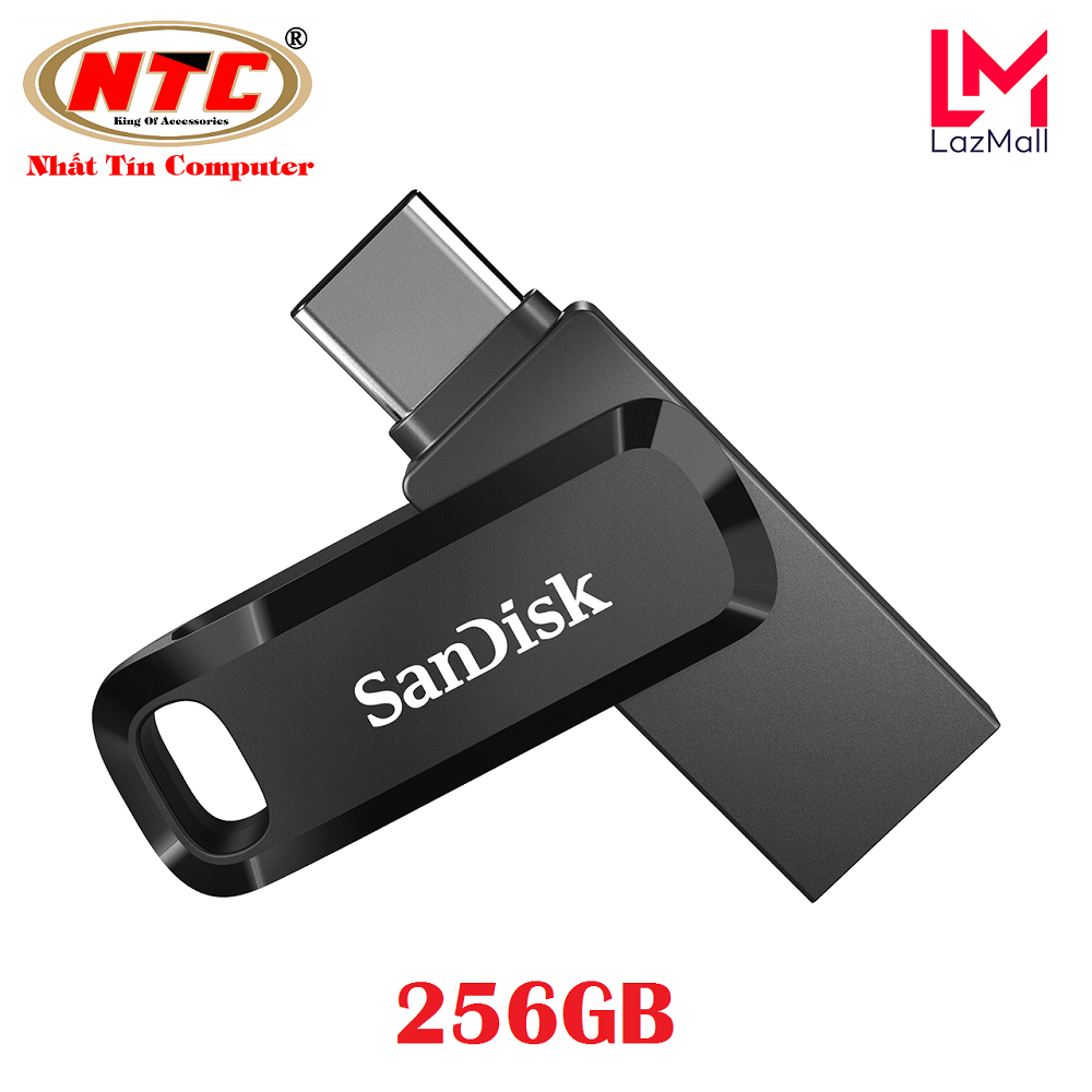 USB OTG Sandisk Ultra Dual Drive Go USB Type-C 3.1 256GB 150MB/s (Đen) - Nhat Tin Authorised Store