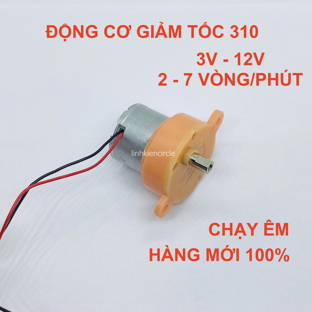 Motor giảm tốc mini 300 điện áp 6V - 12V tốc độ 3.5 - 7.5 vòng - LK0176