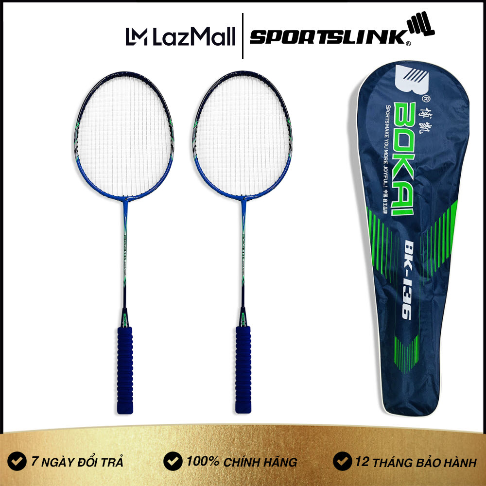 Cặp vợt cầu lông Bokai BK-136  [TẶNG KÈM 3 QUẢ CẦU]
