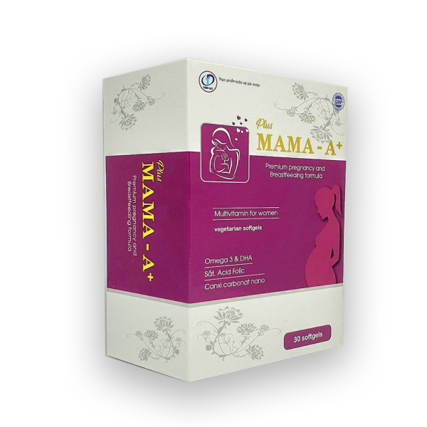 PLUS MAMA A+ Thực phẩm bảo vệ sức khỏe dành cho phụ nữ chuẩn bị mang thai, phụ nữ mang thai và cho con bú cao cấp
