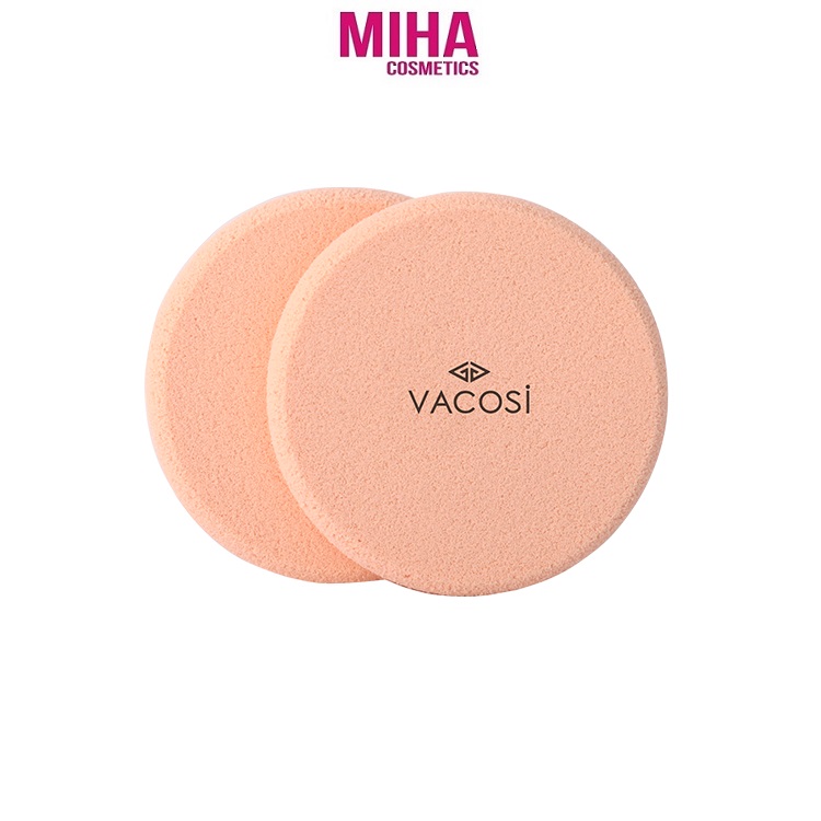 Bịch 2 Cái Bông Phấn Ướt Tròn Nhỏ BP03 Vacosi Hàn Quốc