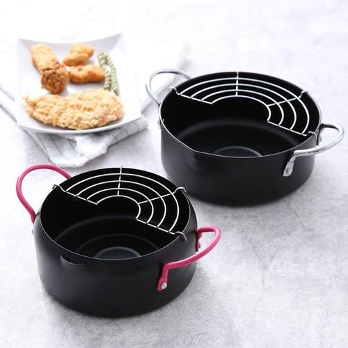 Nồi chiên ngập dầu, lọc dầu mini 18cm
