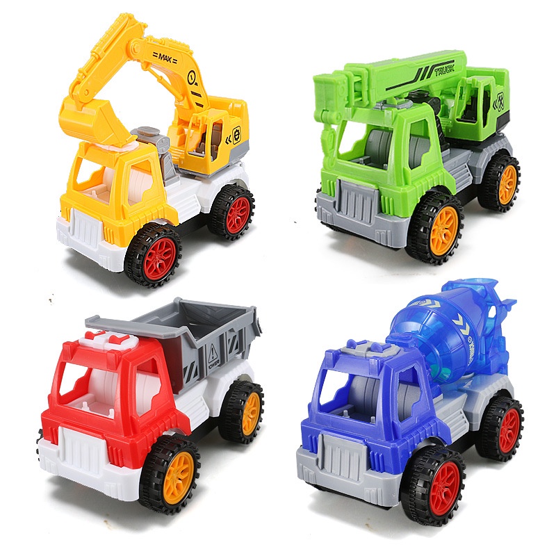 Bộ Túi 4 Xe Công Trình 4 Màu Cho Bé