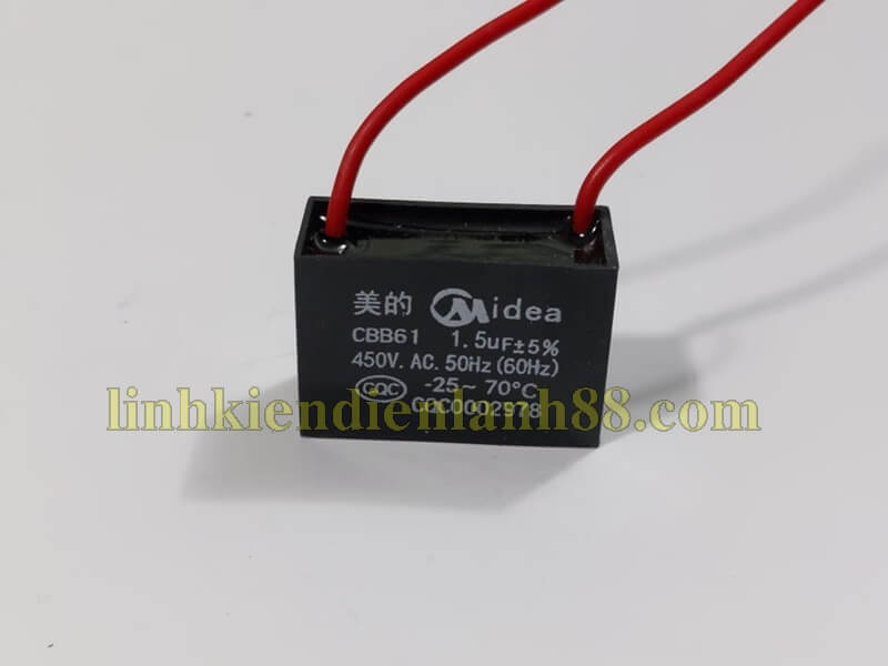 Tụ Quạt 1.5uf 450v Dây mới !