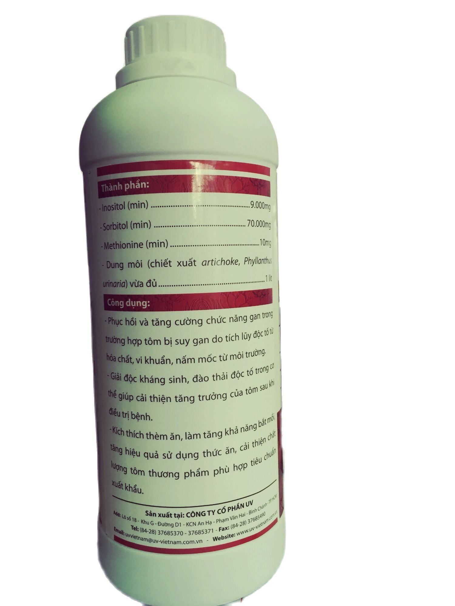 Hepatic plus ( giải độc gan cho tôm chai 1 lít)