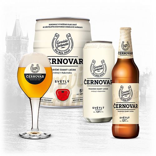 Bia Cernovar Lager 4.9% Tiệp – Bom 5 Lít