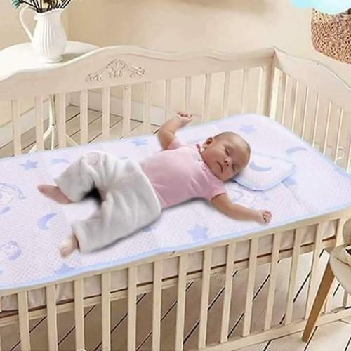 Chiếu lụa điều hòa kèm gối ngủ cao cấp cho bé