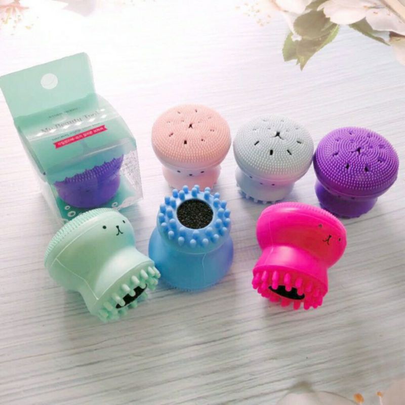 Cọ rửa mặt massage 2 đầu Bạch tuột