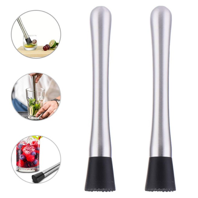 Chày Bar Dầm Pha Chế Cocktail 20,5cm (chất liệu inox 304)