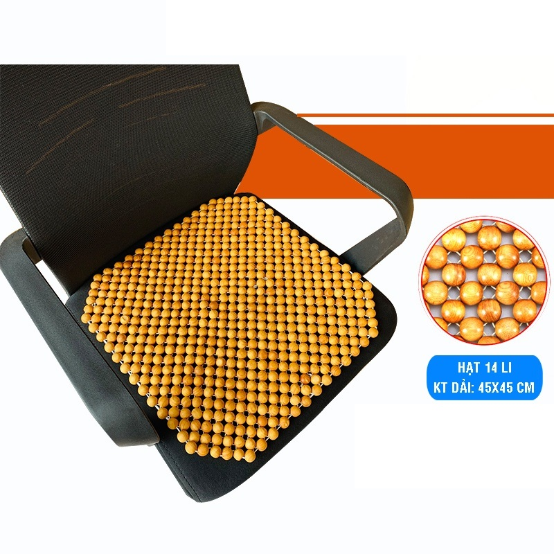 [FLASHSALE] Lót ghế ô tô hạt gỗ bền đẹp êm ái và thông thoáng khí