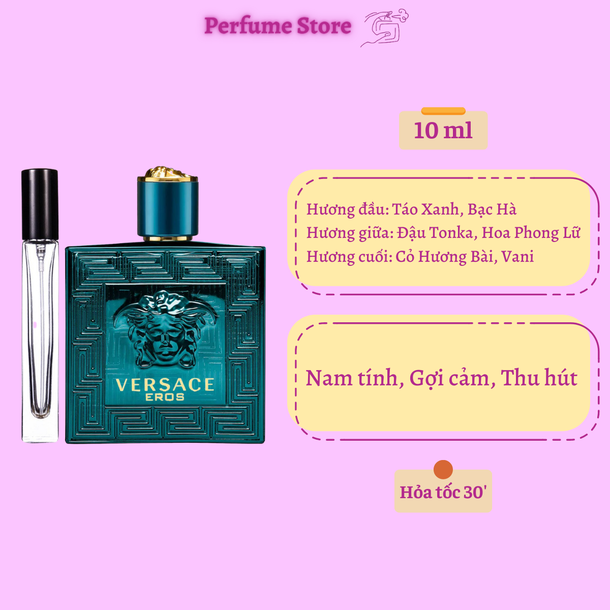 [Chính Hãng] Mẫu nước hoa chiết Versace Eros For Men (10ml)