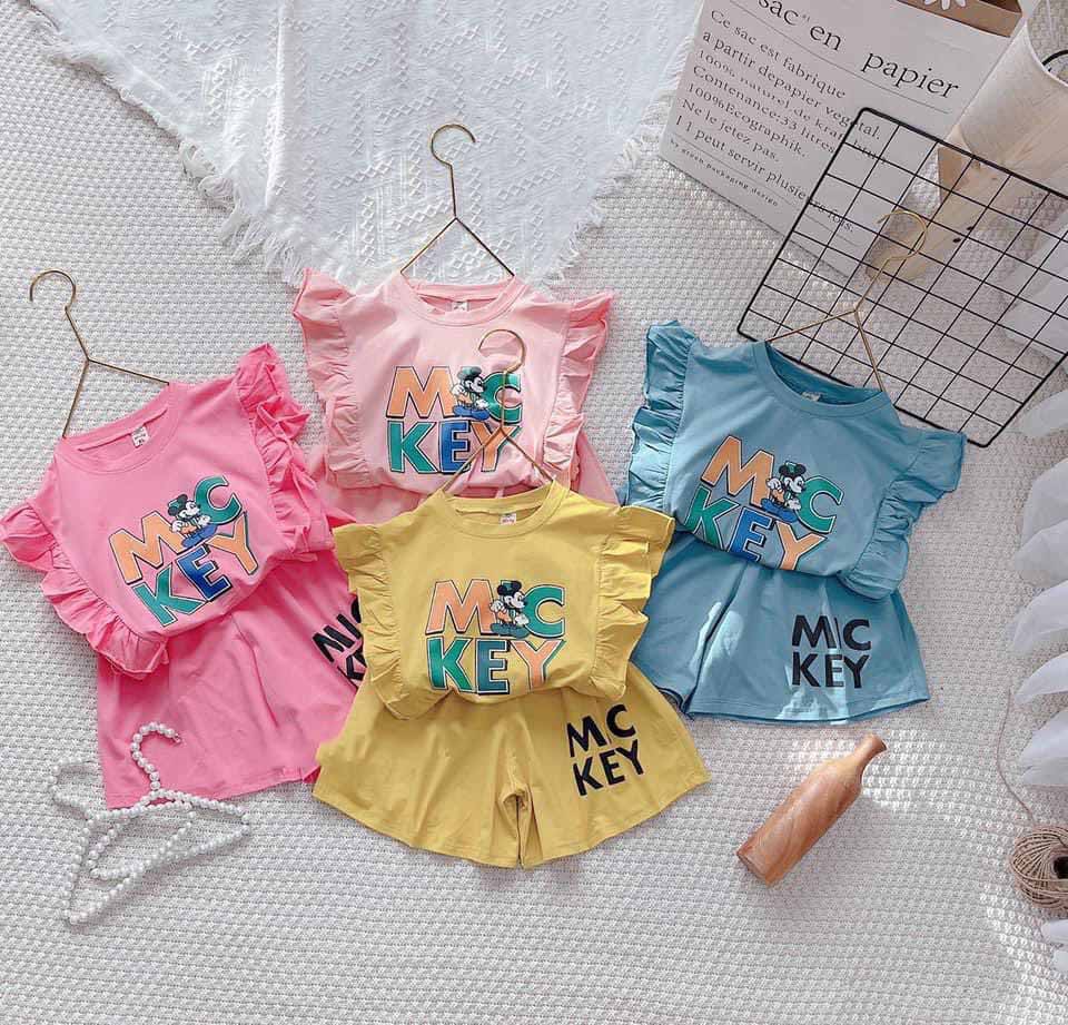 [Hoàn Tiền 12%] [MẪU MỚI] BỘ MICKEY TAY BÈO CHẤT COTTON MỀM MỊN HÀNG LOẠI 1 SIÊU ĐÁNG YÊU CHO BÉ 7-18KG. VIDEO THẬT. BIBO BABY SHOP