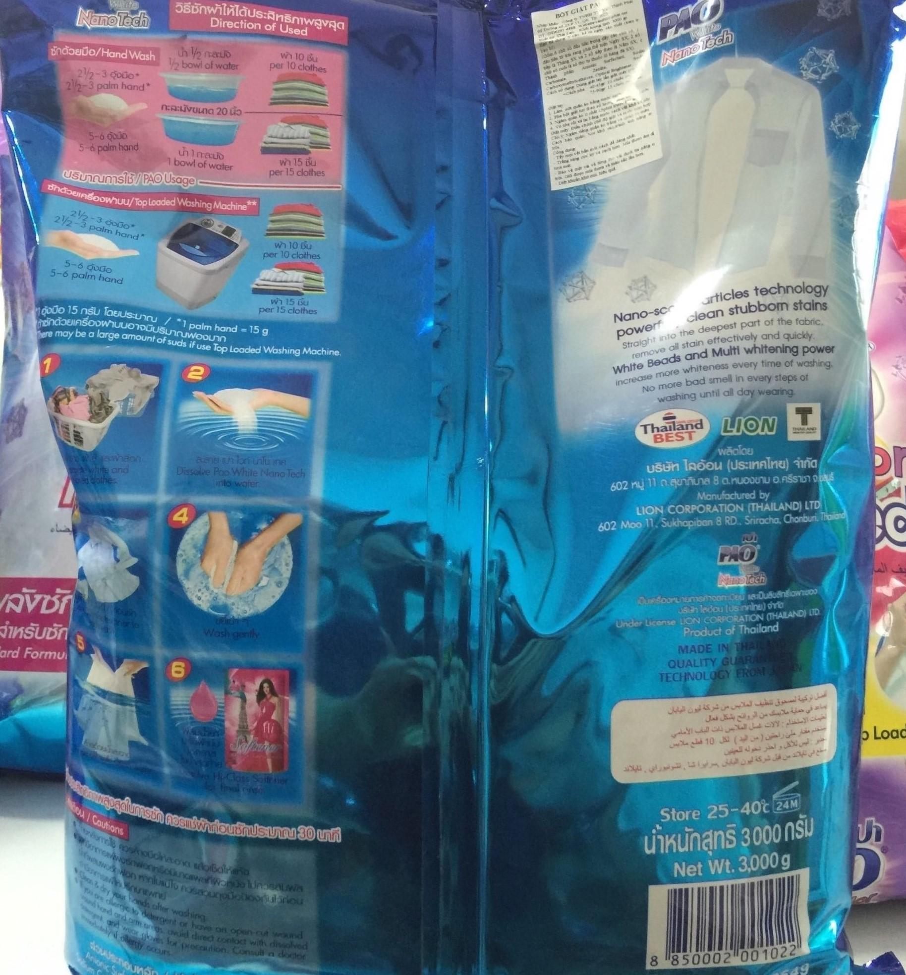 [HCM]Bột giặt Pao Thái lan 3000g
