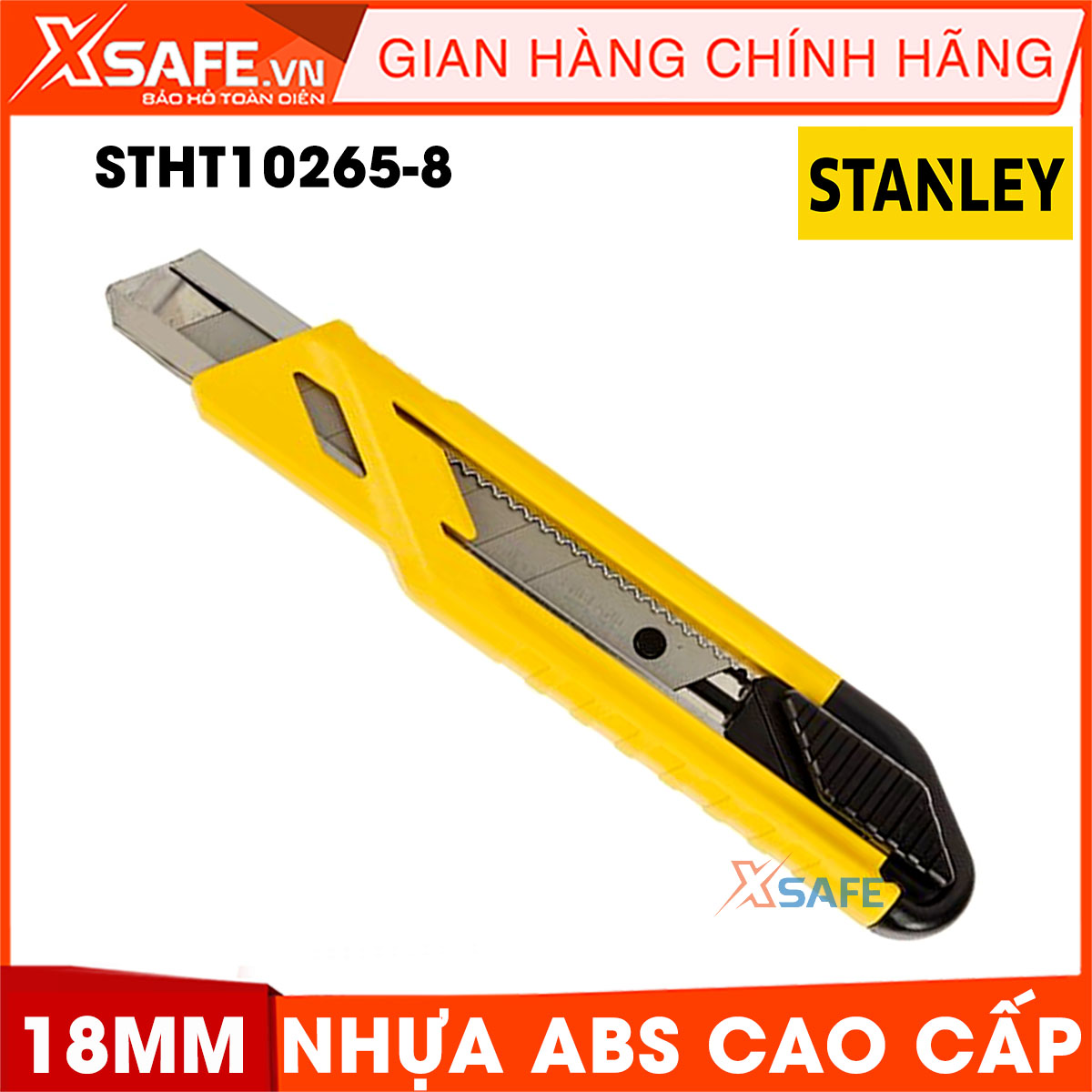 18mm Stanley stht10265-8 knife body is made of premium ABS plastic. Stanley knife made with premium alloy