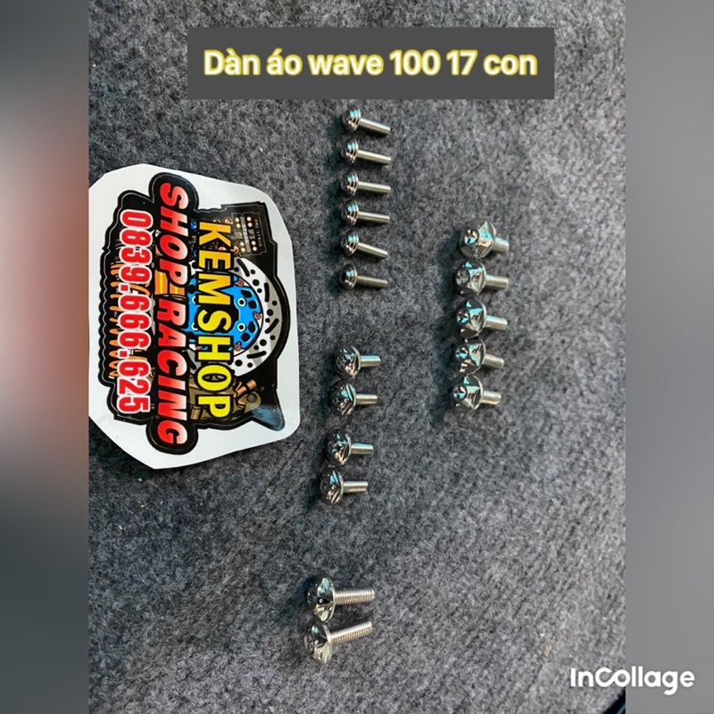 Full Ốc Dàn Áo Salaya Wave 100/110 inox 304