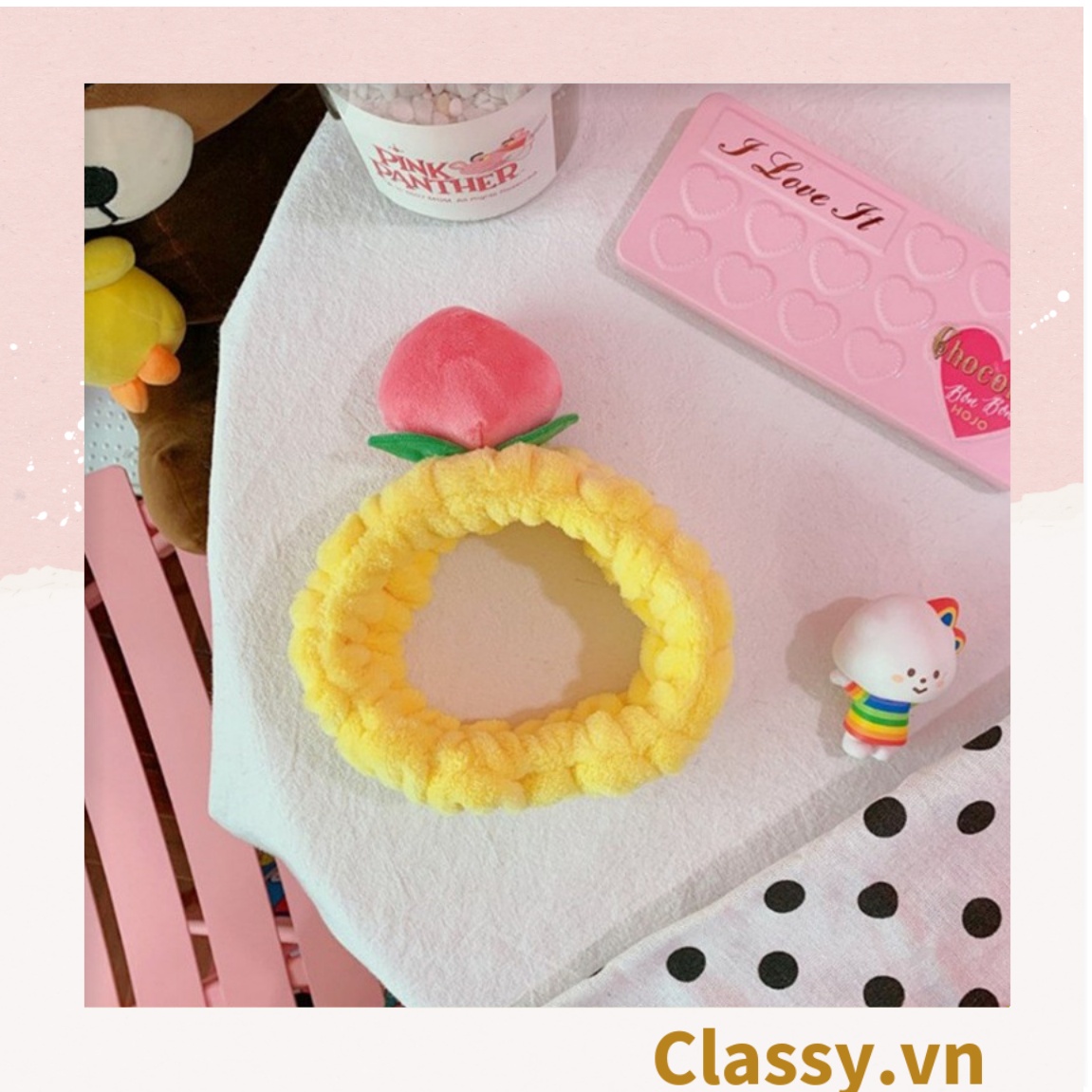 Classy Băng đô, bờm tóc trang điểm make up trái đào dễ thương