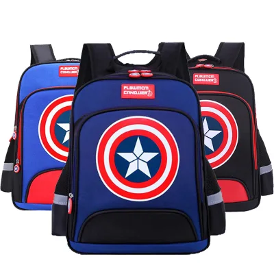 Schoolbag for primary school students grade 1-3-6 children's backpack male captain backpack printed on campus NNN3