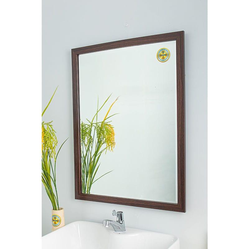 [HCM]Gương soi Kibath khung màu vân gỗ đậm KB115