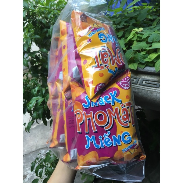 Bịch 10 goi bim bim Snack Phomat miếng 15g/gói