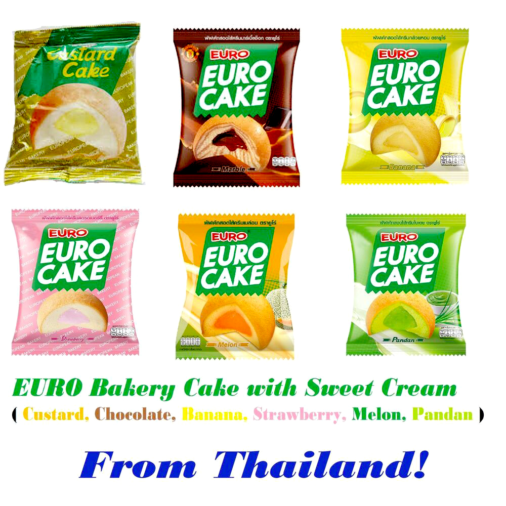 (VỊ LÁ DỨA) BÁNH TRỨNG THÁI EURO CAKE DATE T8/2021