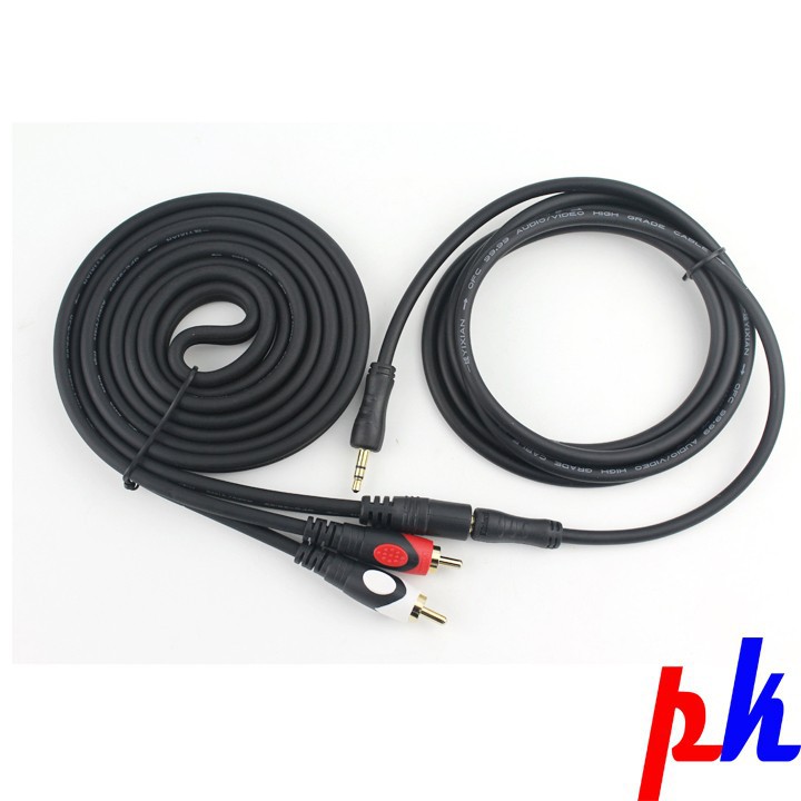 Jack chuyển 2 đầu AV sang 3.5 âm Dtech DT2641