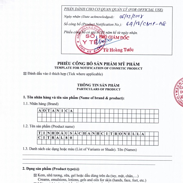 Tinh dầu sả phân đoạn Citral-80 Aotanica 10ml