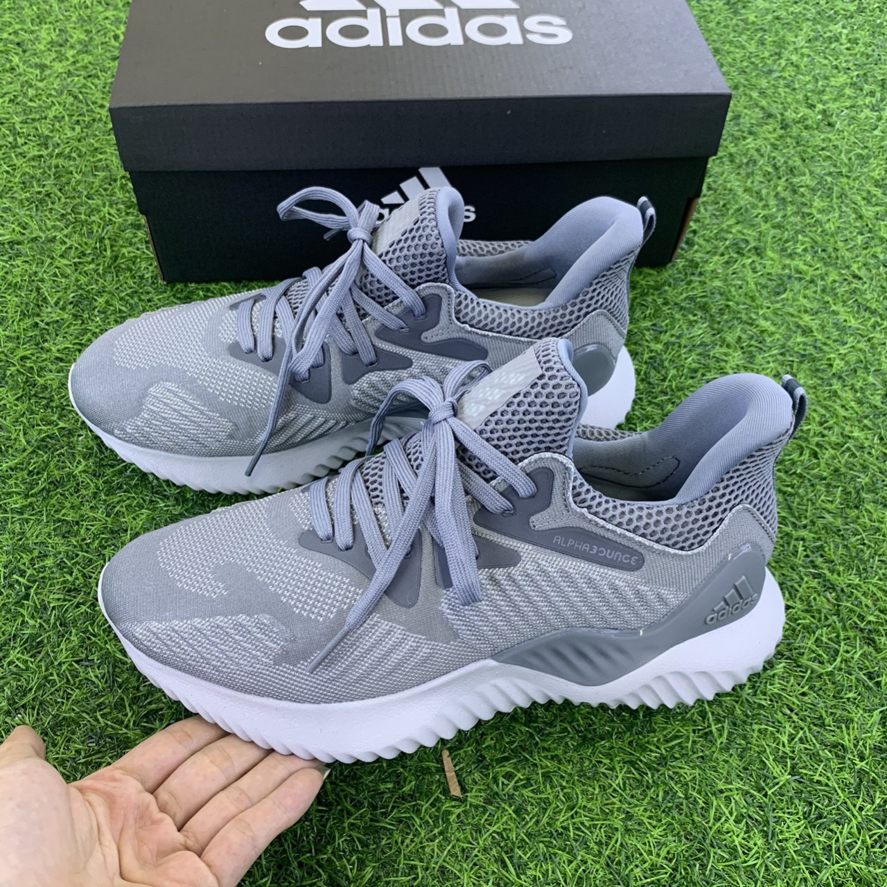 [VIDEO ẢNH+HỘP BẢO VỆ GIÀY] giầy thể thao Alphabounce beyond xám thời trang nam nữ
