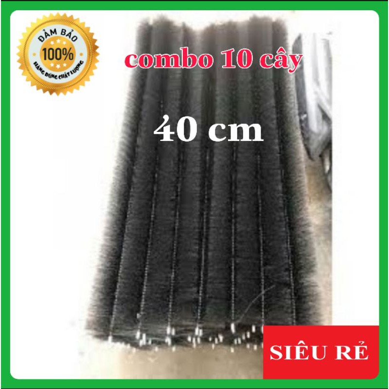Chổi lọc 40cm combo 10 cây chổi lọc cho hồ cá cán nhựa hoặc inox - vật liệu lọc