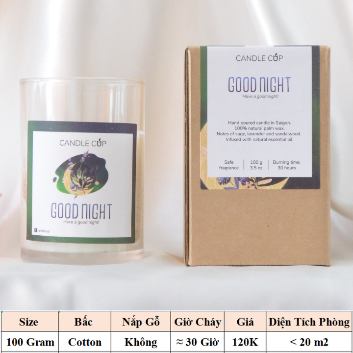 Nến Thơm phòng AGAYA Candle Cup - Mùi GOODNIGHT