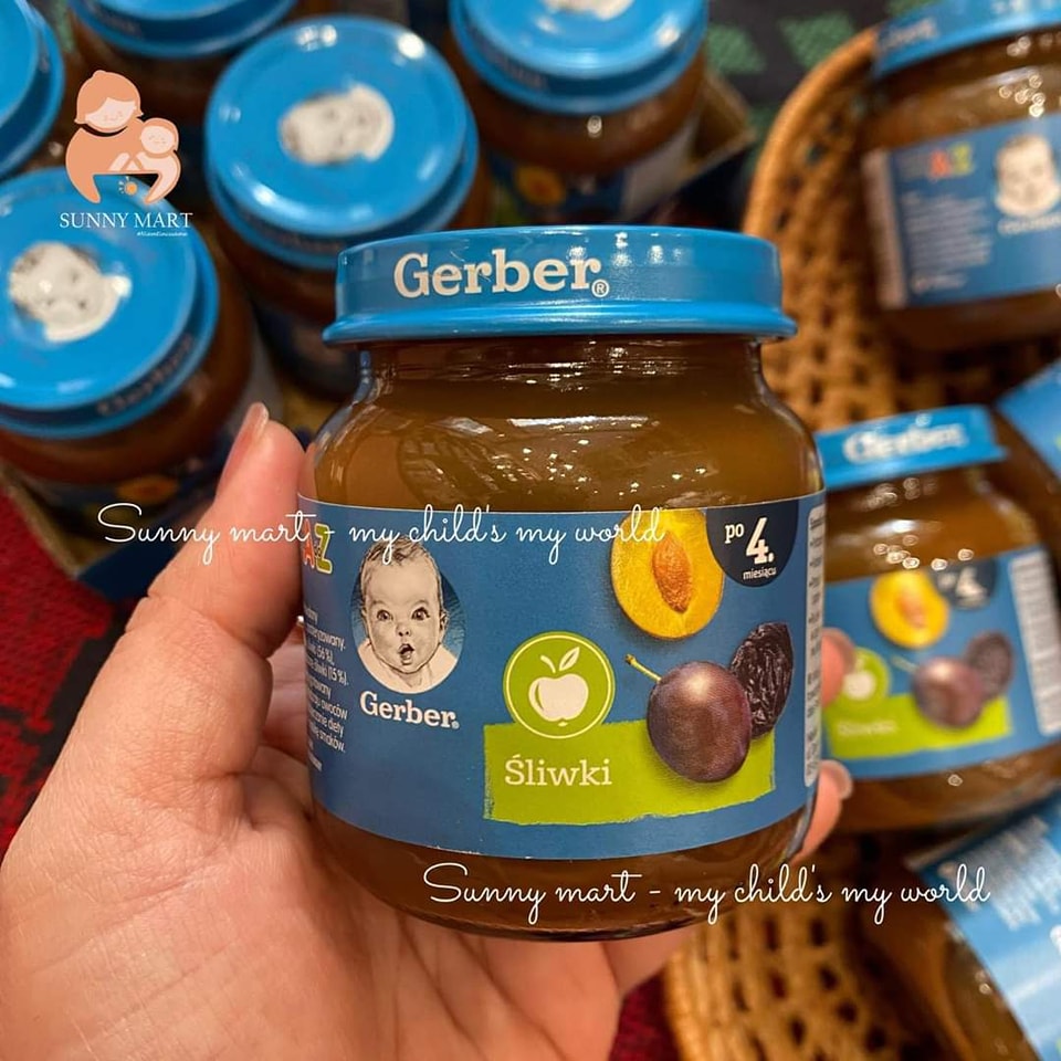 MẬN ĐEN NGHIỀN GERBER 125G CHO BÉ TỪ 4M+