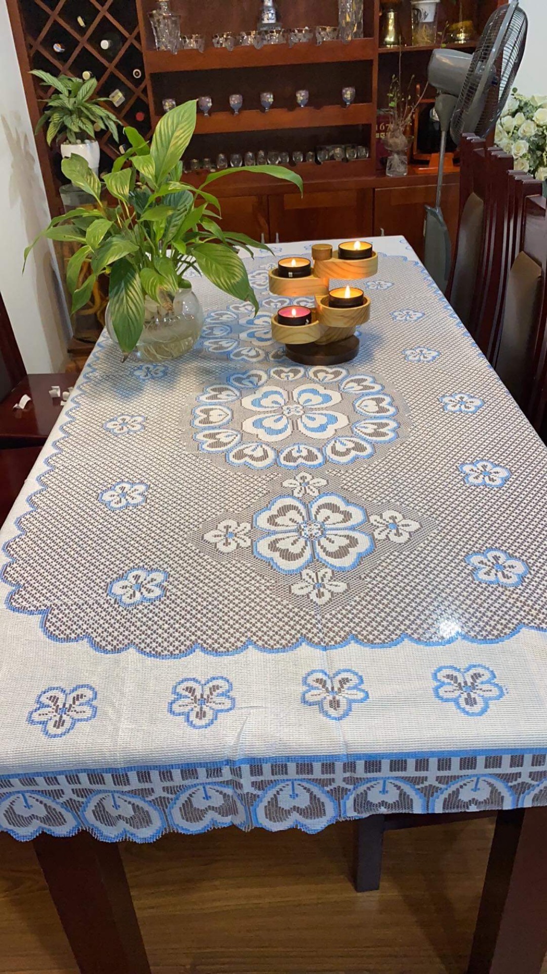 [SIÊU RẺ] Khăn trải bàn Ren Hoa 140x200cm - HÀNG ĐẸP