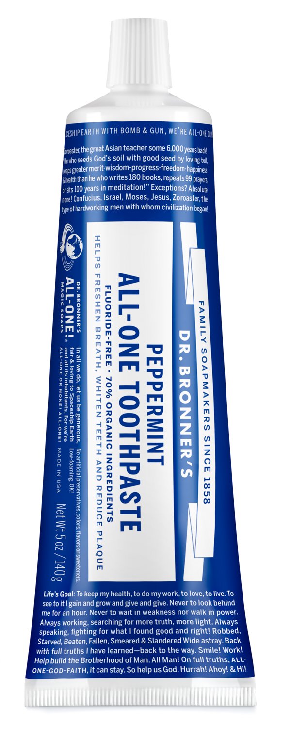Kem đánh răng 70% hữu cơ DR-BRONNER'S All-one-Toothpaste
