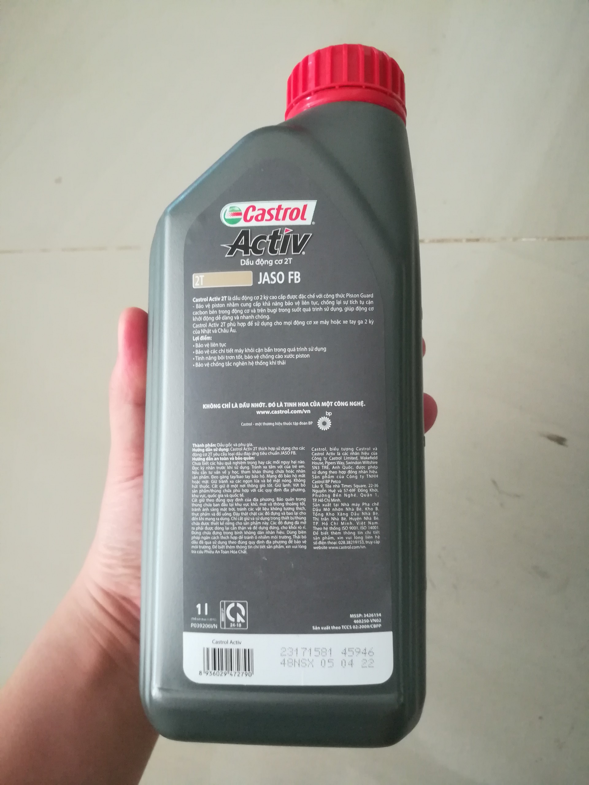 NHỚT CAO CẤP CASTROL 2 THÌ 2T 1L