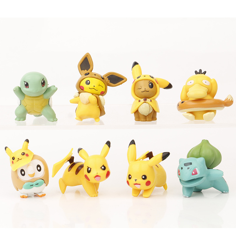Set 8 mô hình nhân vật pokemon mini siêu cute