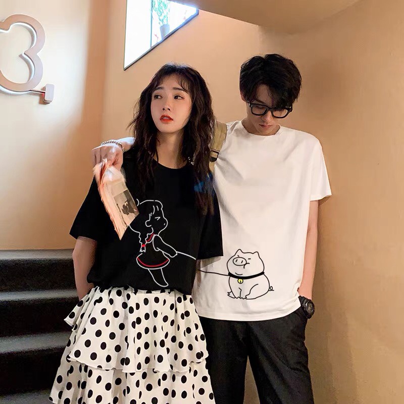 SET ÁO ĐÔI NAM NỮ IN HÌNH DỄ THƯƠNG