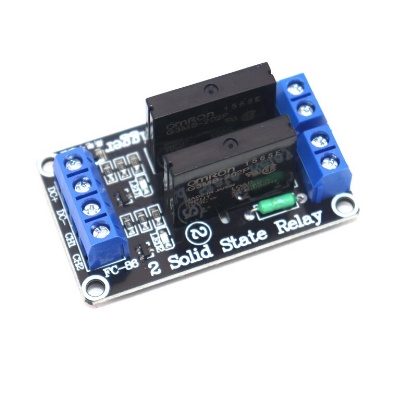 Mạch 2 relay rắn ssr 12vdc , Module relay ssr 12vdc