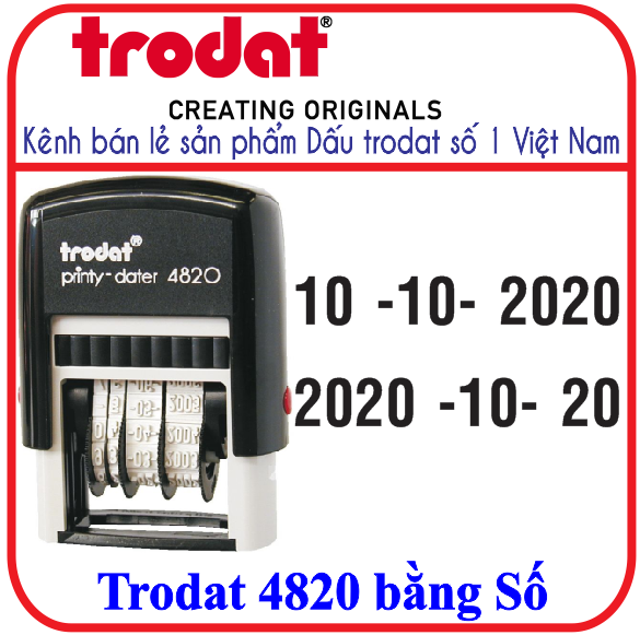 Dấu ngày tháng năm cao 4mm (Trodat 4820)
