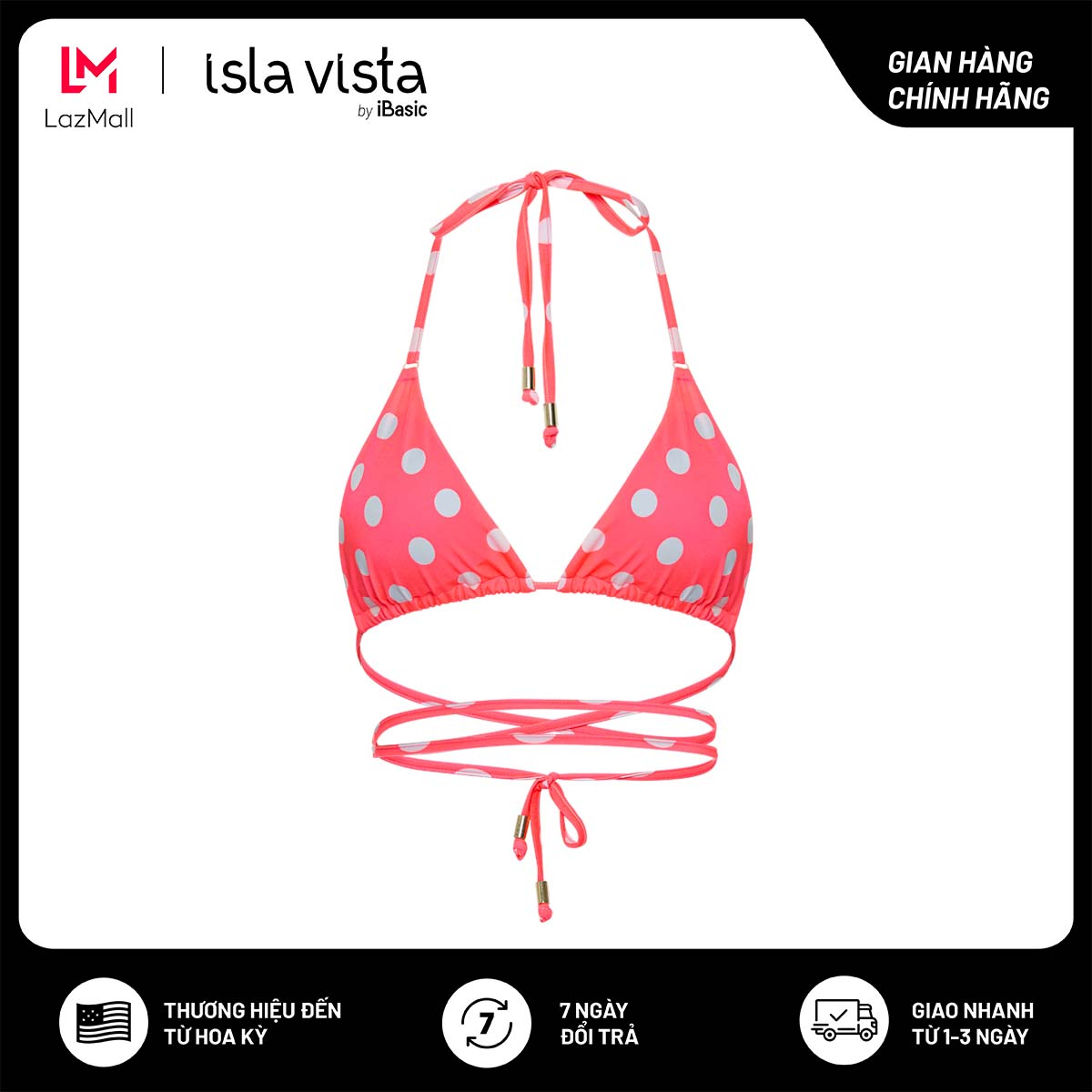 Áo bơi bikini V deep thắt nơ Isla Vista IVWT046