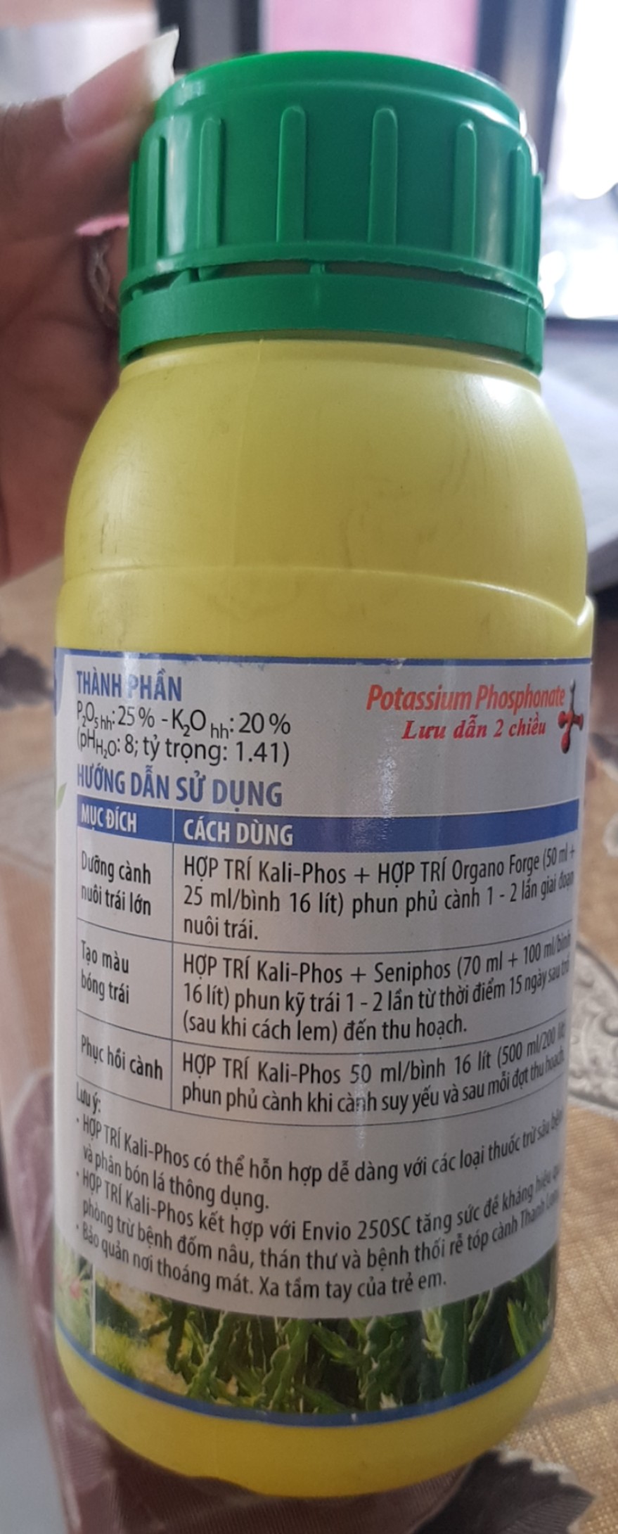 Phân Bón Lá - Kali Phos - HOPTRI - Chai 500ml