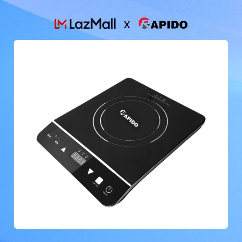 Bếp từ đơn Rapido RI2000ES công suất 2000W điều khiển cảm ứng màn hình hiển thị 4 số hàng chính hãng