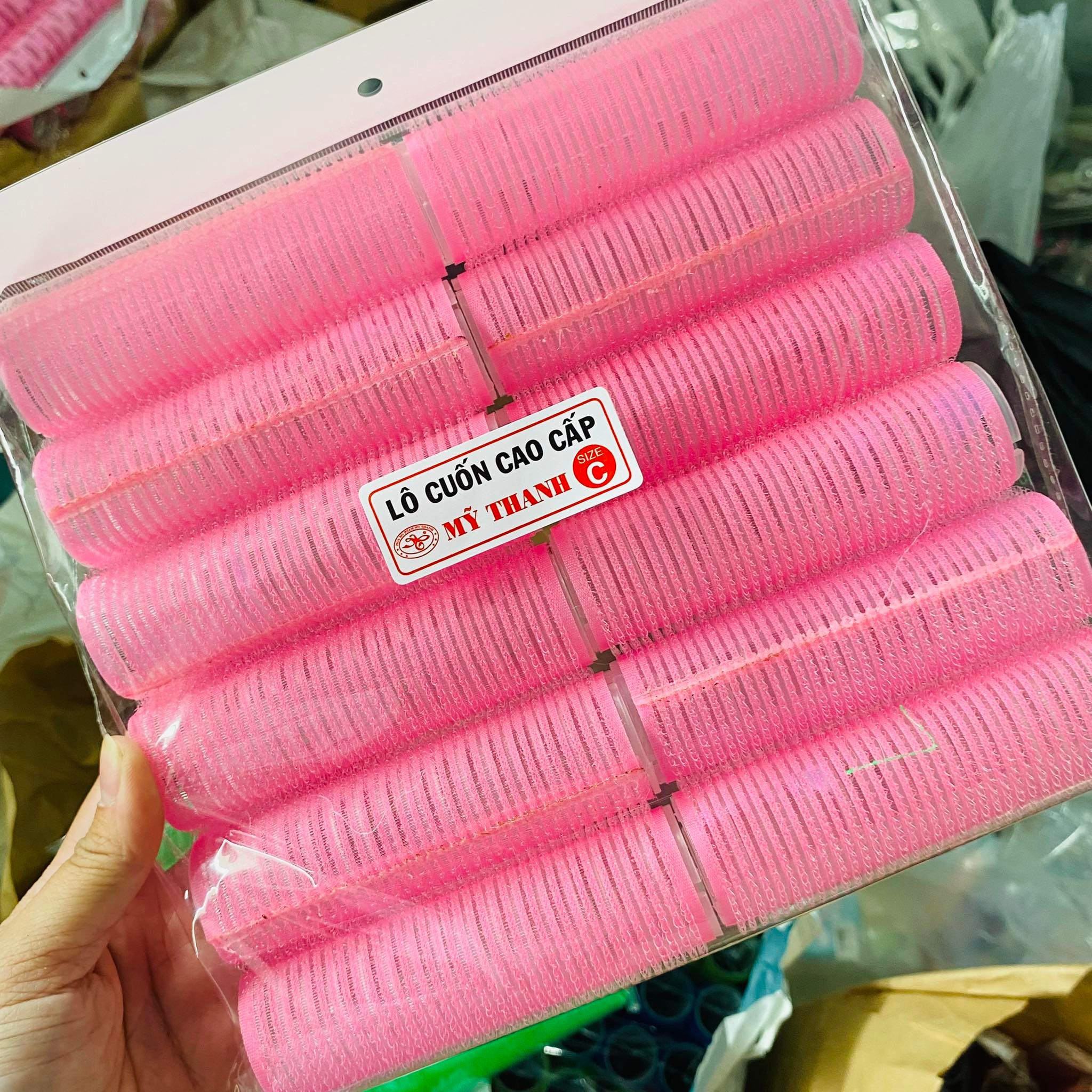 Set 10 lô cuốn tóc Nhựa tự dính dài B,C 10cm mới