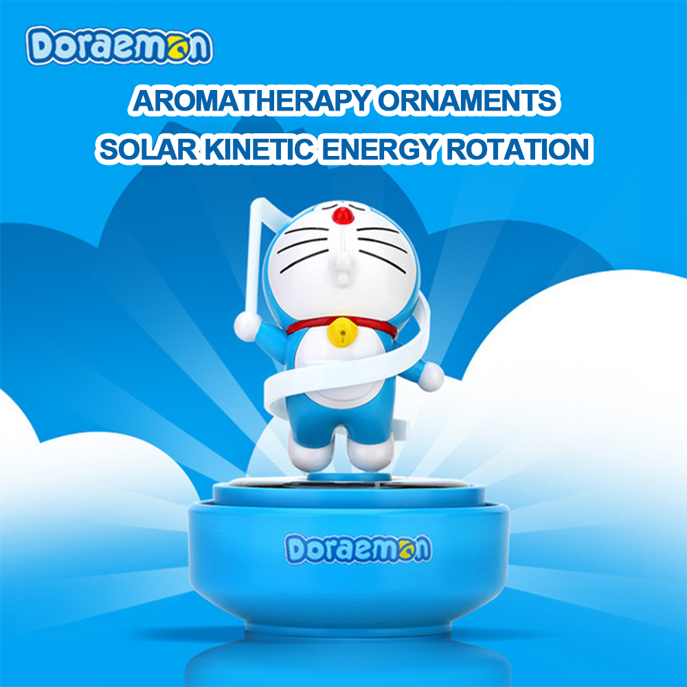 100% Authentic Doraemon Car Aromatherapy Ornaments Rotating Solar Car Interior Vehicle Mounted Aromatherapy Vehicle Mounted Ornaments Air Fresheners Car Decoration RST10741