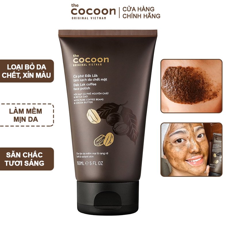 Tẩy da chết cà phê cocoon 150ml cho da mặt