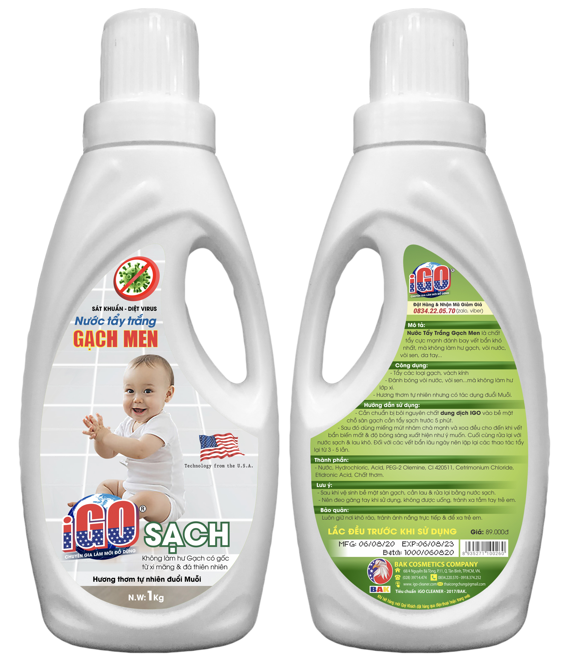 [HCM]NƯỚC TẨY TRẮNG GẠCH MEN