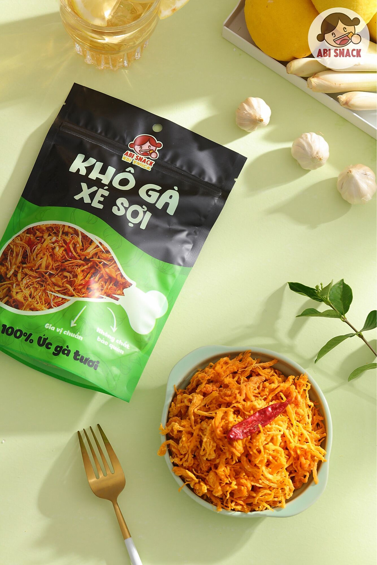 Abi Snack Khô Gà Xé Sợi Siêu Cay