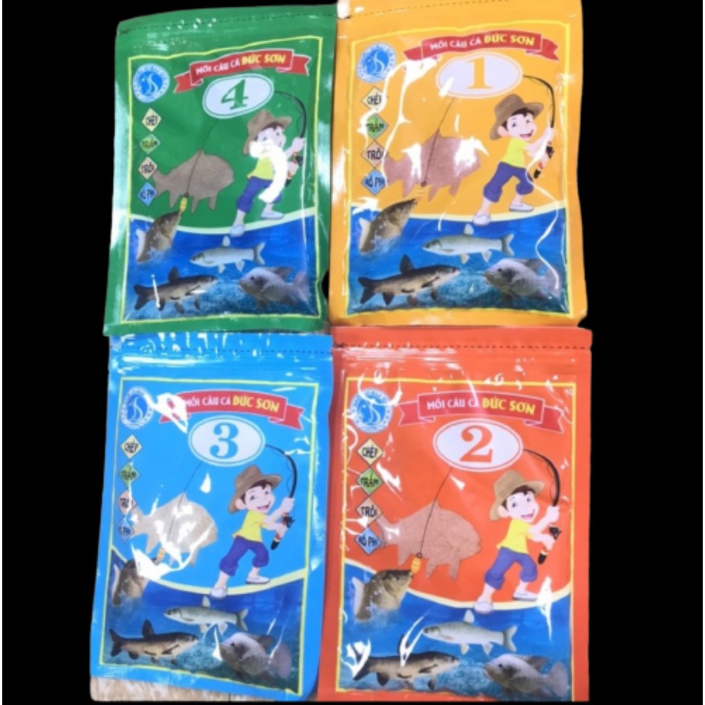 Mồi câu cá Đức Sơn 1, 2, 3, 4