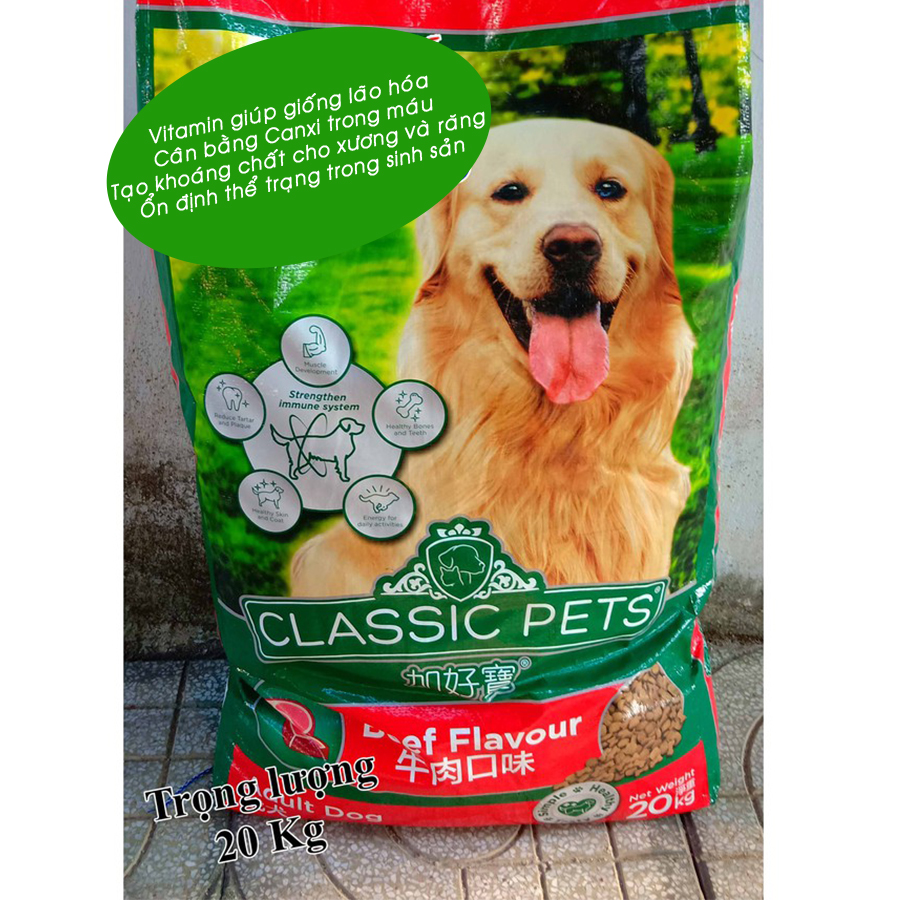 [Bao Xá 20KG] Hạt Chó Lớn Classic Pet 20kg (KHÔNG CHIA GÓI) Vị Bò - [Nông Trại Thú Cưng]