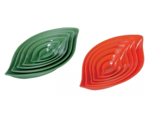5 Dĩa Nhựa Hình Lá Melamine - Fataco