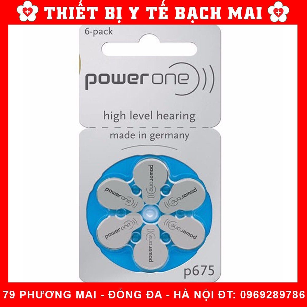 Pin Máy Trợ Thính Power One P675 - Đức [Vỉ 06 Viên] - 1 VỈ 06 VIÊN